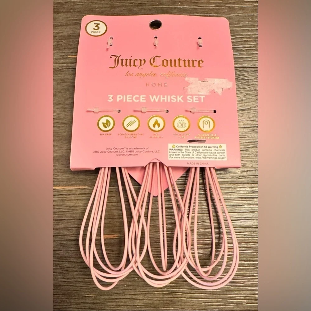 Juicy Couture Pink Whisk and Tong Set